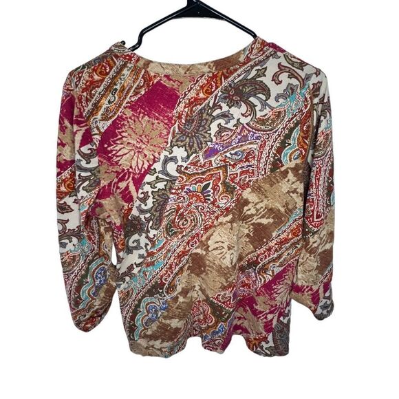 Ralph Lauren Abstract Patterned 3/4 Sleeve Top - Picture 4 of 4